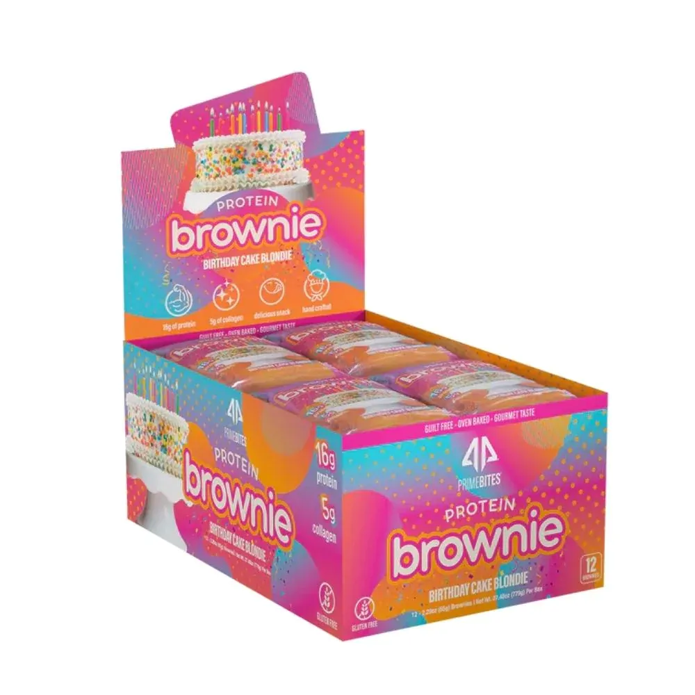 Alpha Prime Prime Bites Protein Brownies 12 Box