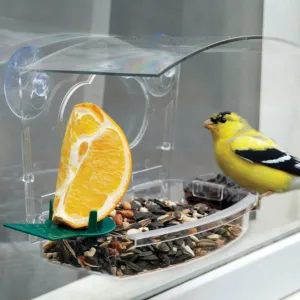 Audubon Plastic Window Mount Bird Feeder, 2 Ports