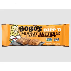 Bobos Dipp'd Peanut Butter Oat Bars   Dark Chocolate