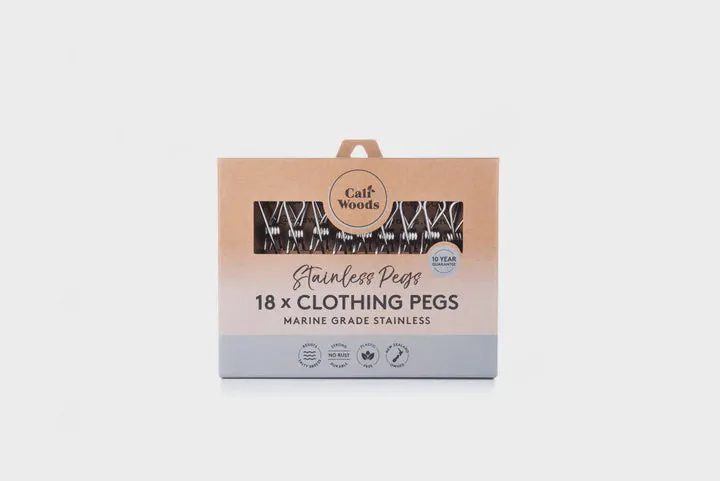 Caliwoods Marine Grade Stainless Steel Clothing Pegs