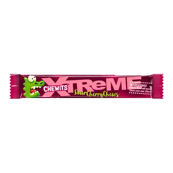  Chewits Xtreme Sour Cherry Chews Candy 34g