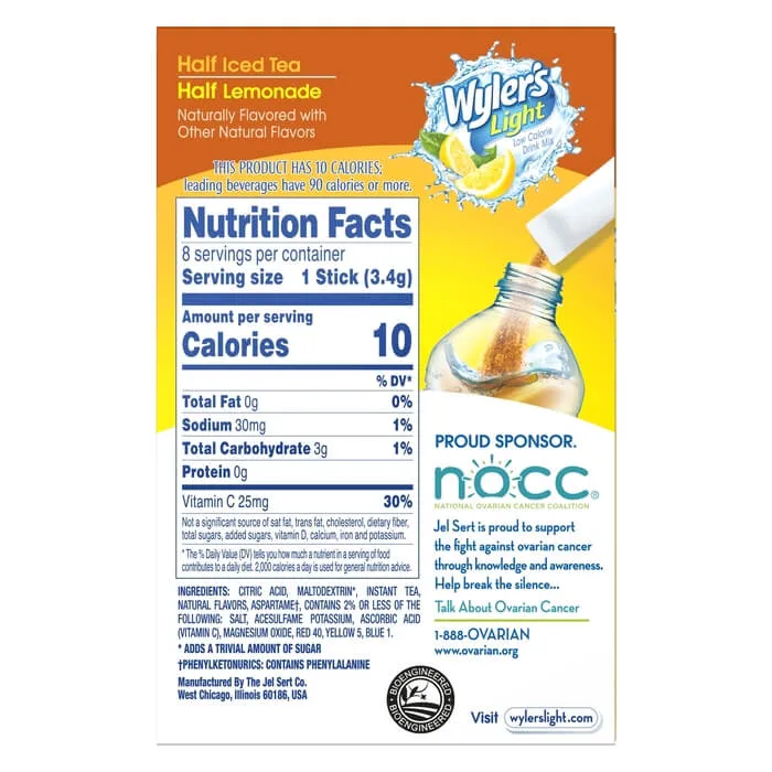 Half Iced Tea and Half Lemonade Sugar-Free Singles To Go Drink Mix