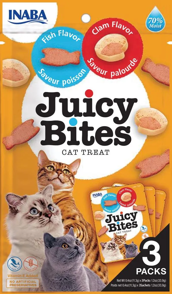 Inaba Juicy Bites Fish & Clam Flavor 33.9g