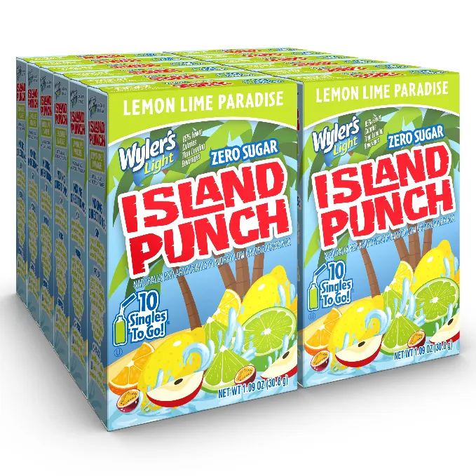 Island Punch Lemon Lime Paradise Zero-Sugar Singles To Go Drink Mix