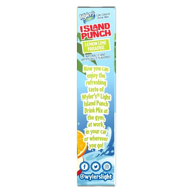Island Punch Lemon Lime Paradise Zero-Sugar Singles To Go Drink Mix
