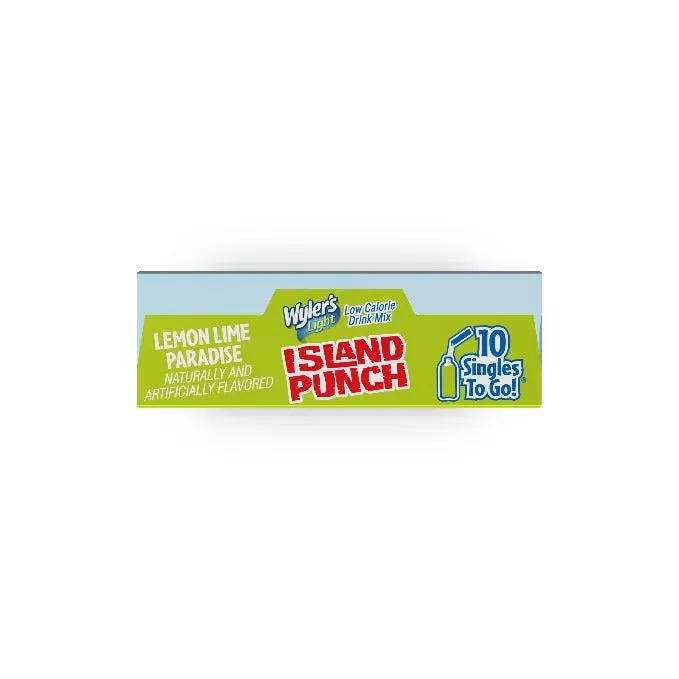 Island Punch Lemon Lime Paradise Zero-Sugar Singles To Go Drink Mix