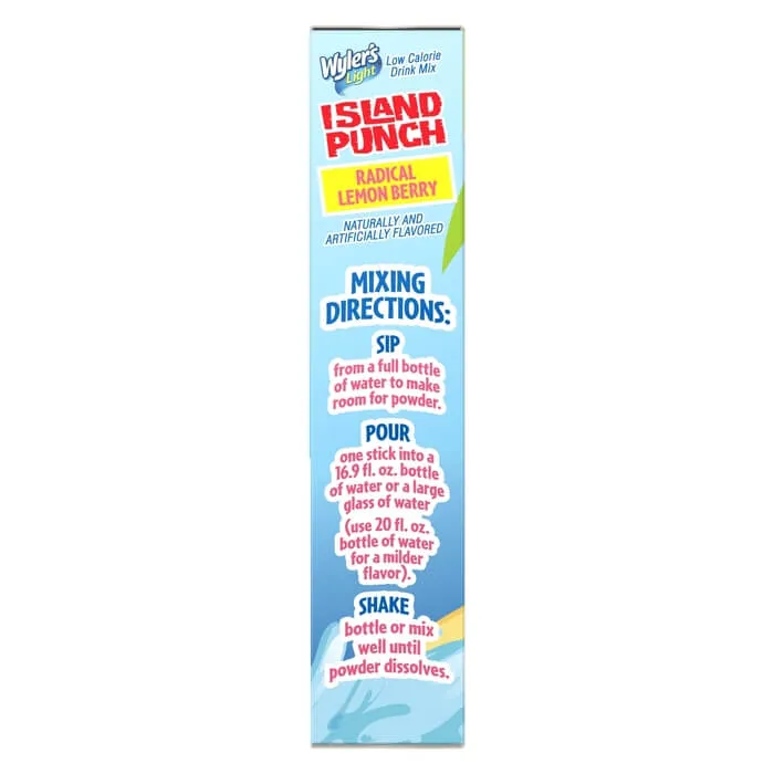 Island Punch Radical Lemon Berry Zero-Sugar Singles To Go Drink Mix