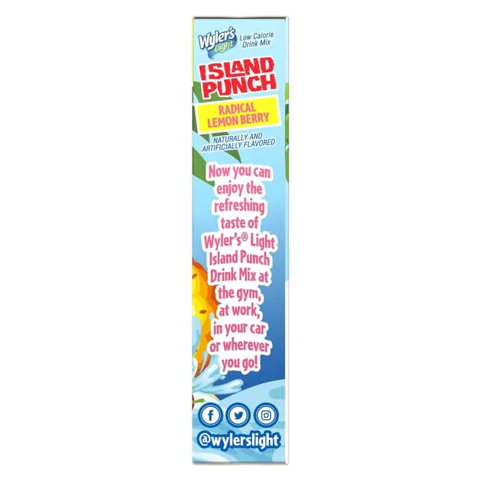 Island Punch Radical Lemon Berry Zero-Sugar Singles To Go Drink Mix