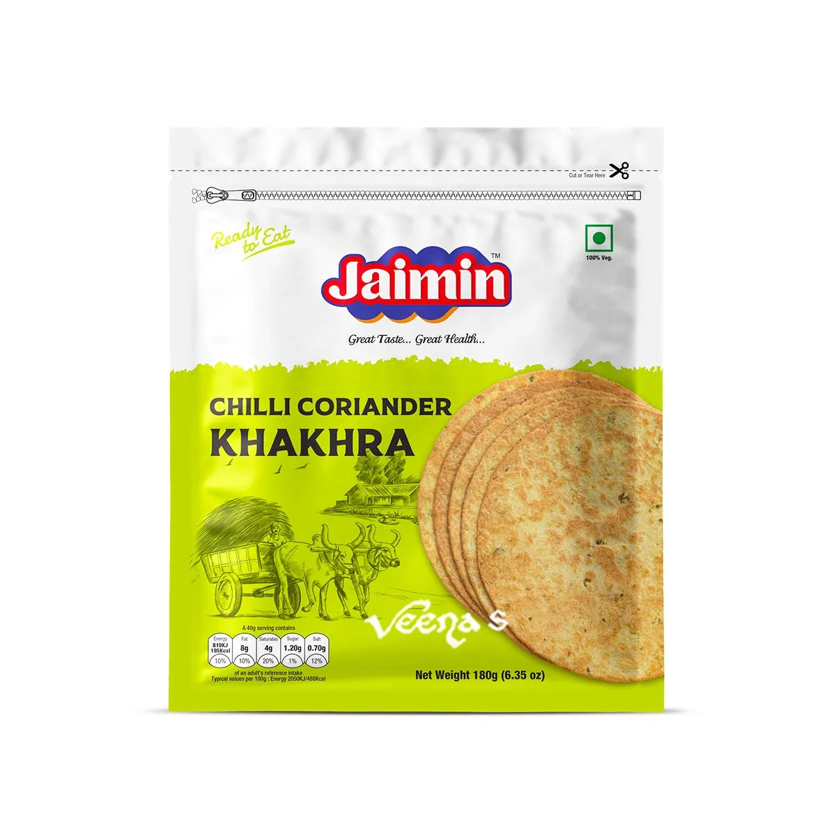 Jaimin Chilli Coriander Khakhra 180g