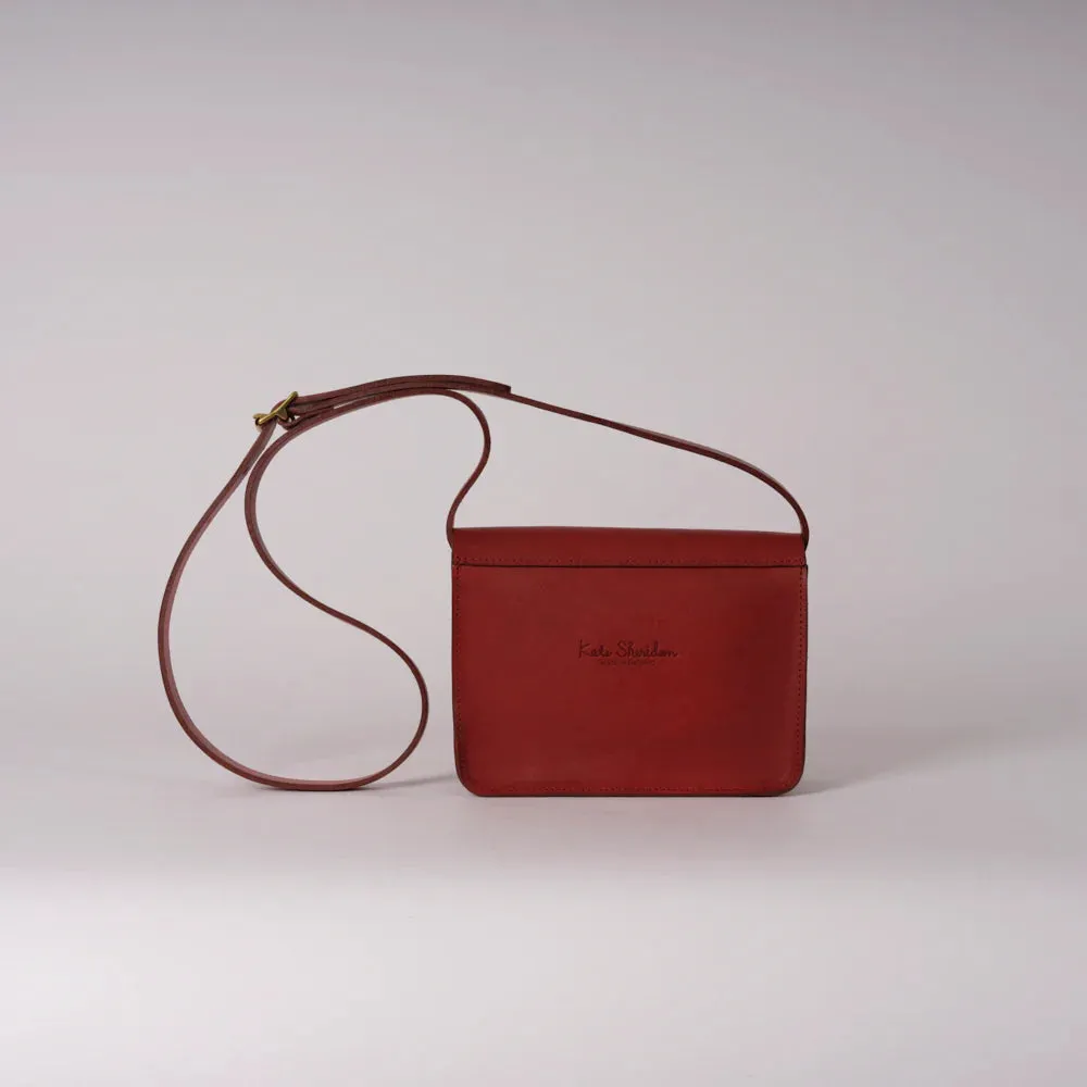 Kate Sheridan Crossbody Tab Handbag in Redcurrant