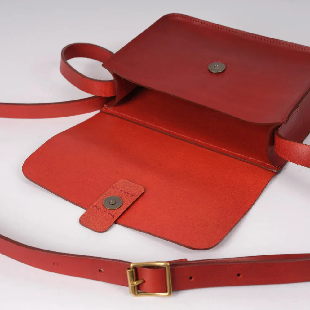 Kate Sheridan Crossbody Tab Handbag in Redcurrant