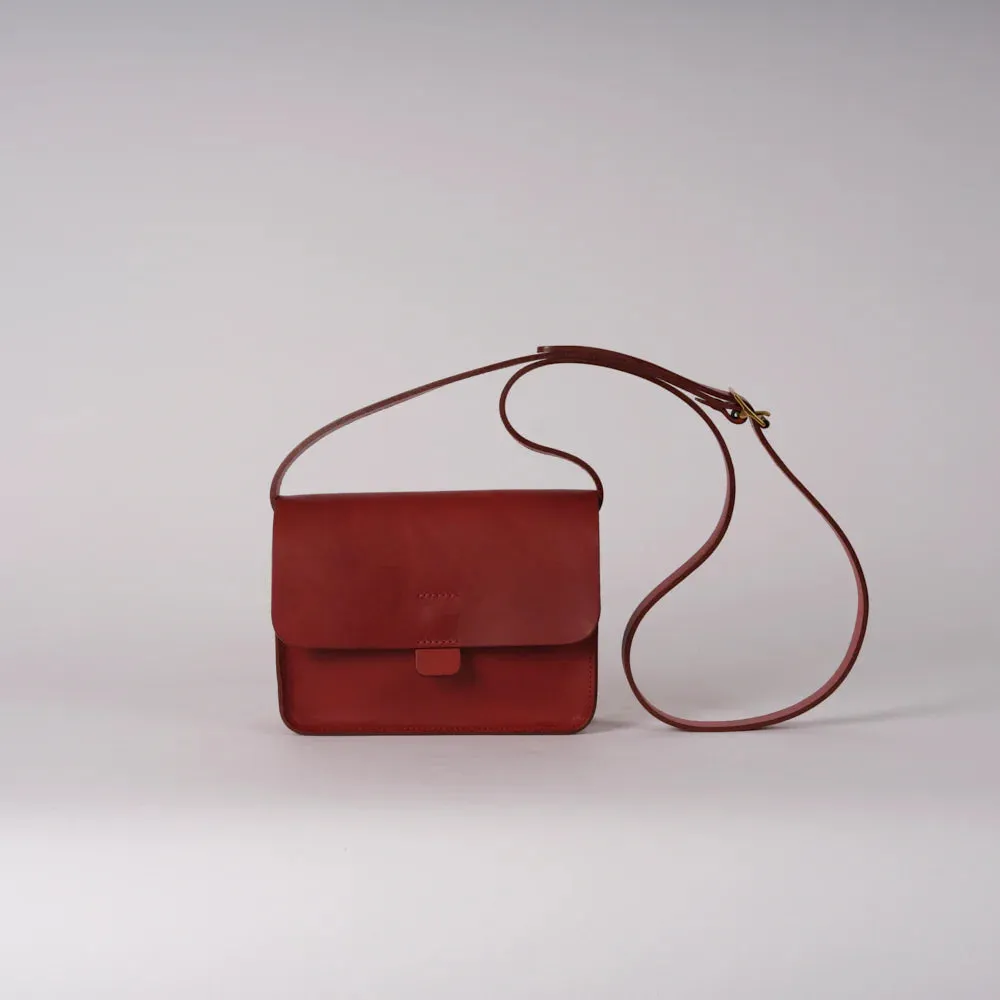 Kate Sheridan Crossbody Tab Handbag in Redcurrant