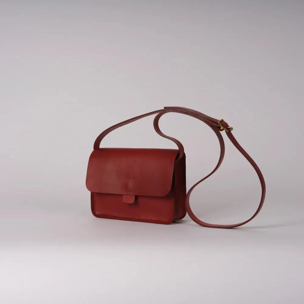 Kate Sheridan Crossbody Tab Handbag in Redcurrant