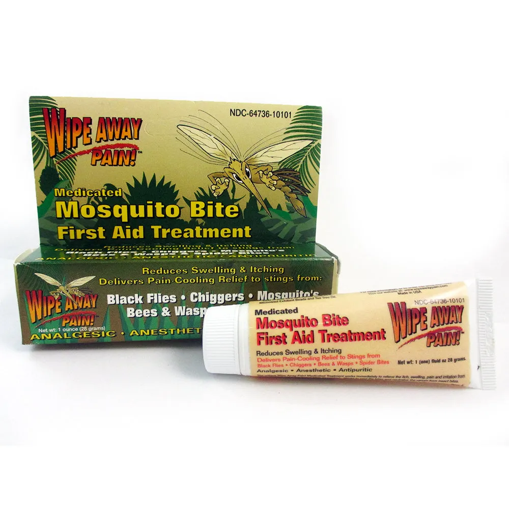 Mosquito Medicated Relief Gel Wipe Away Pain Anti Itch Insect Bite First Aid New