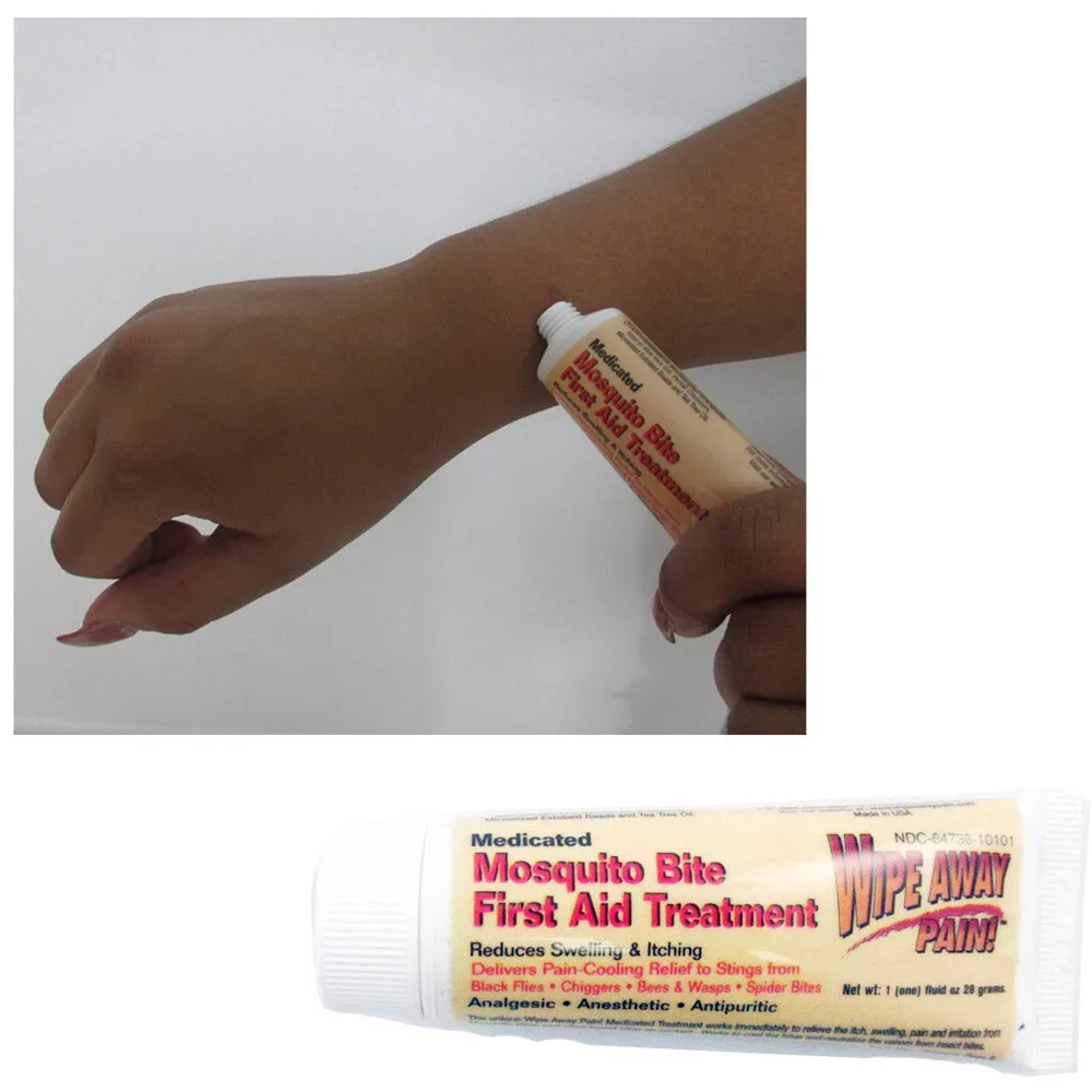 Mosquito Medicated Relief Gel Wipe Away Pain Anti Itch Insect Bite First Aid New