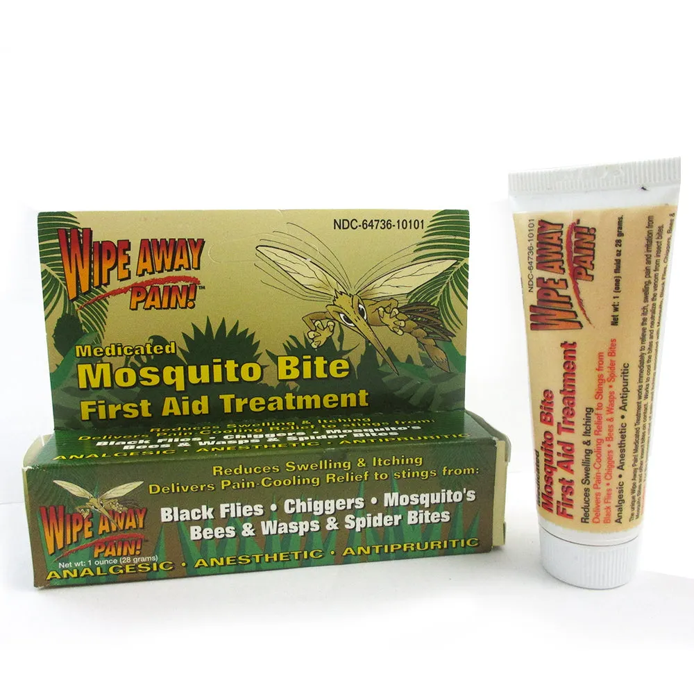 Mosquito Medicated Relief Gel Wipe Away Pain Anti Itch Insect Bite First Aid New