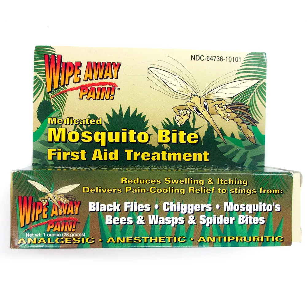 Mosquito Medicated Relief Gel Wipe Away Pain Anti Itch Insect Bite First Aid New