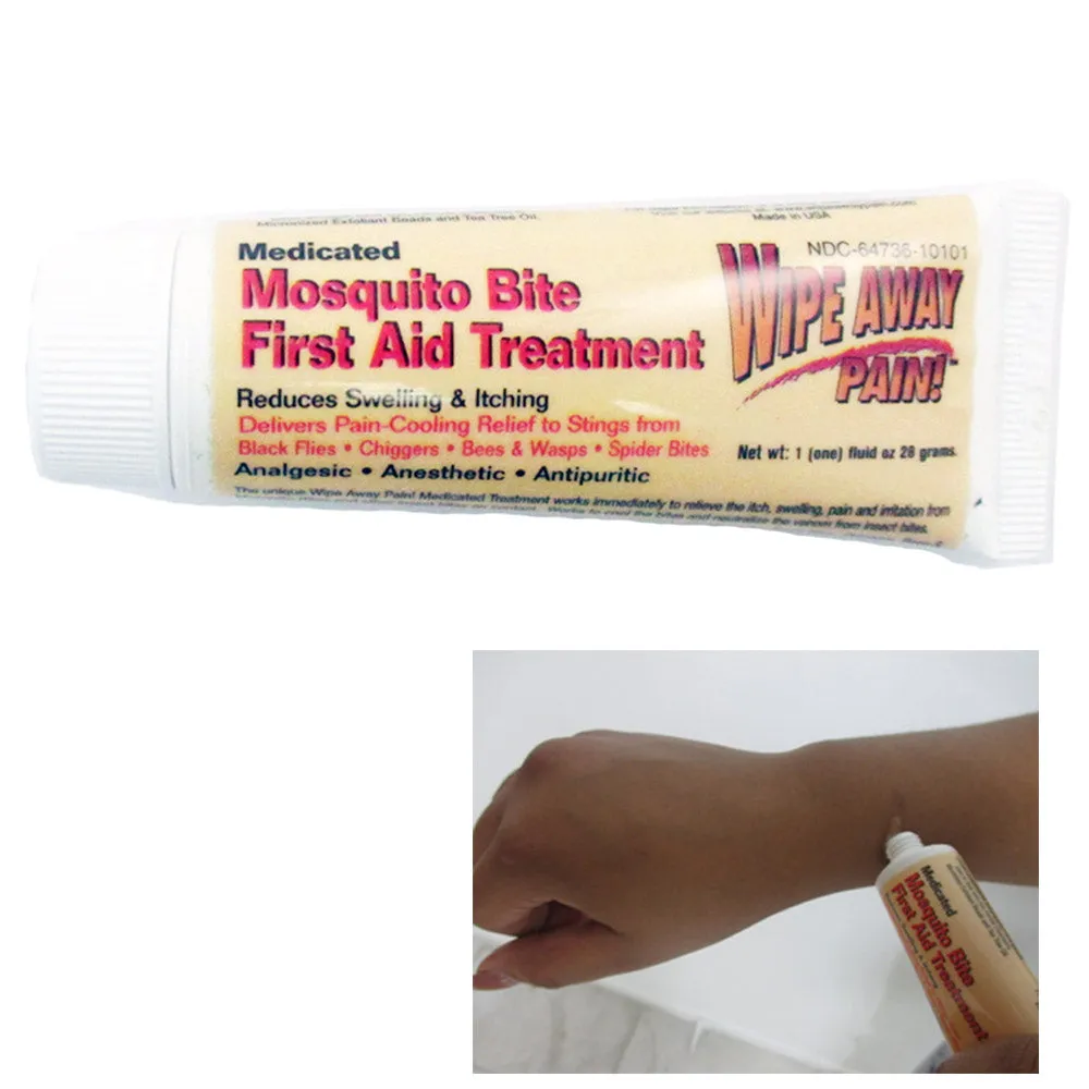 Mosquito Medicated Relief Gel Wipe Away Pain Anti Itch Insect Bite First Aid New