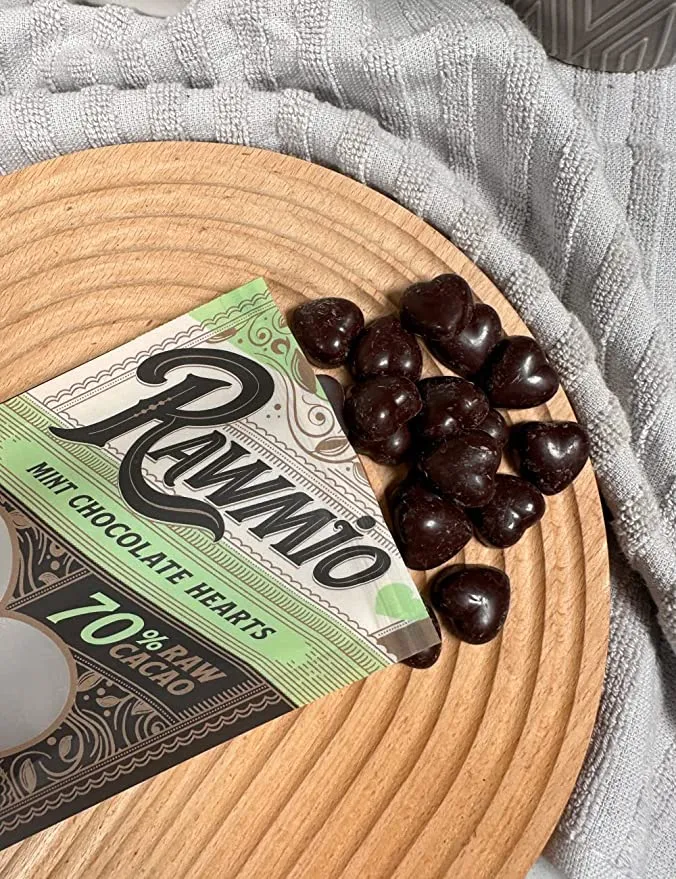 Raw Mint Chocolate Hearts