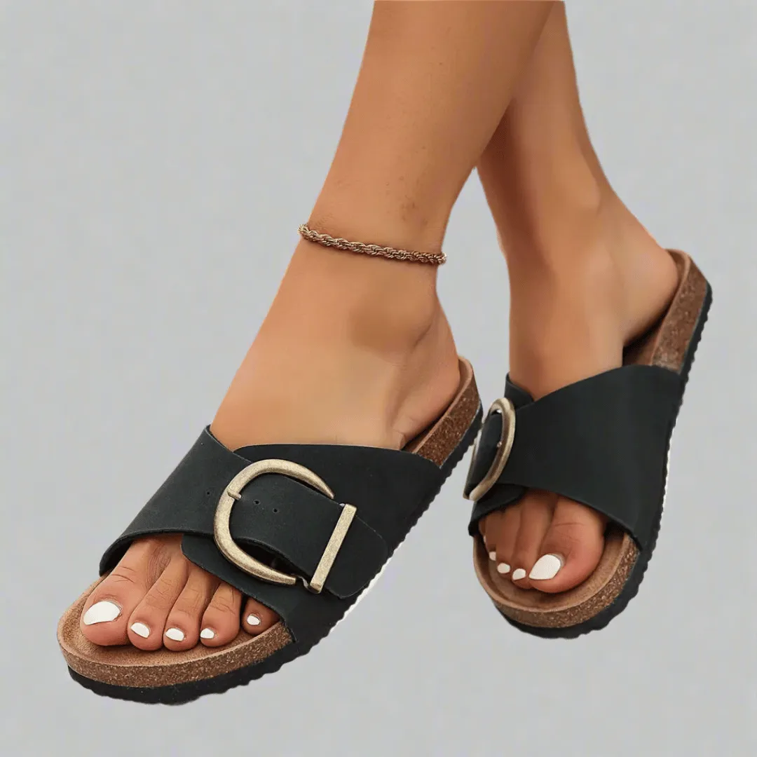Ronja | Eco-Friendly Cork Slippers with Cushioned Footbed