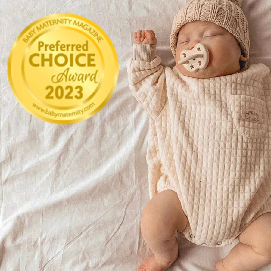 Round Natural Rubber Pacifier - Rosewood by Hevea