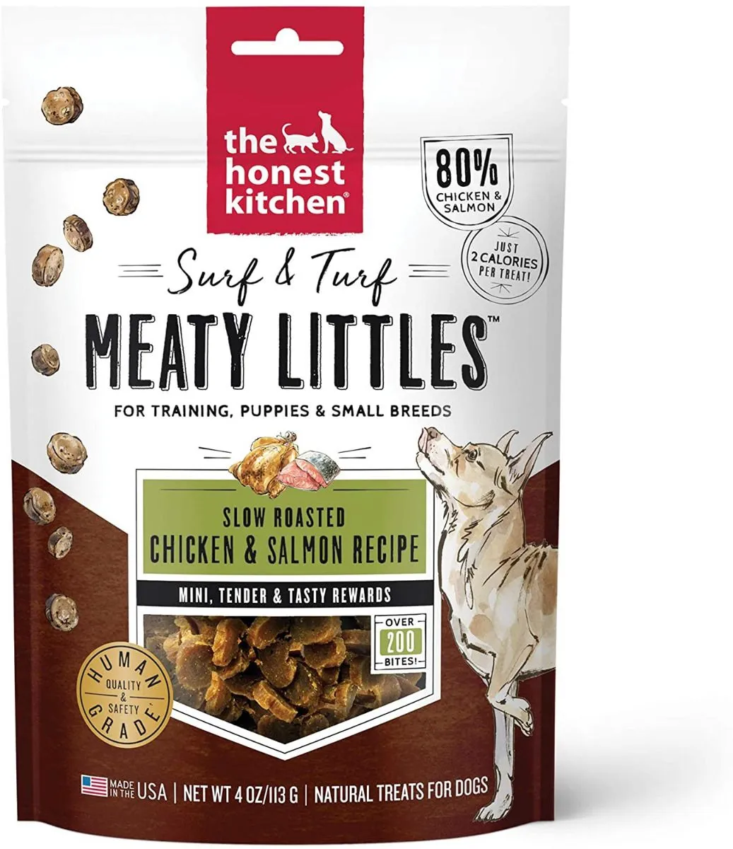 The Honest Kitchen Surf & Turf Meaty Littles Chicken & Salmon Treats for Dogs