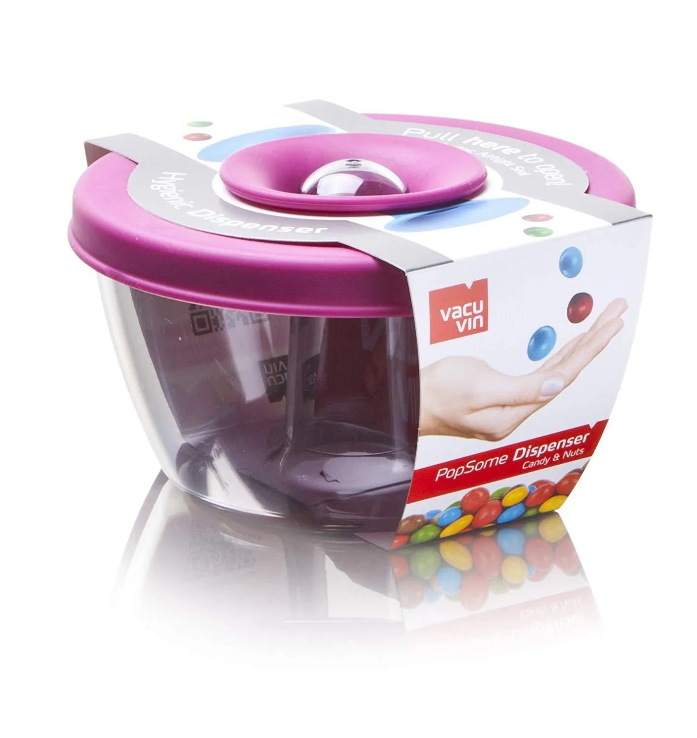 TOMORROW'S KITCHEN PopSome Nut and Candy Dispenser Pink